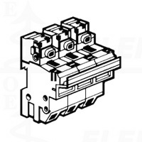 SP58 3P 22X58 125A/400V cilindrinių saugiklių blokas