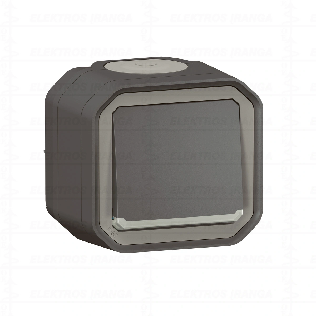 Jungiklis 1 klavišo perjungiantis IP55 10A su šviesine indikacija 230Vac išjungus ANTHRACITE push-in virštinkinis