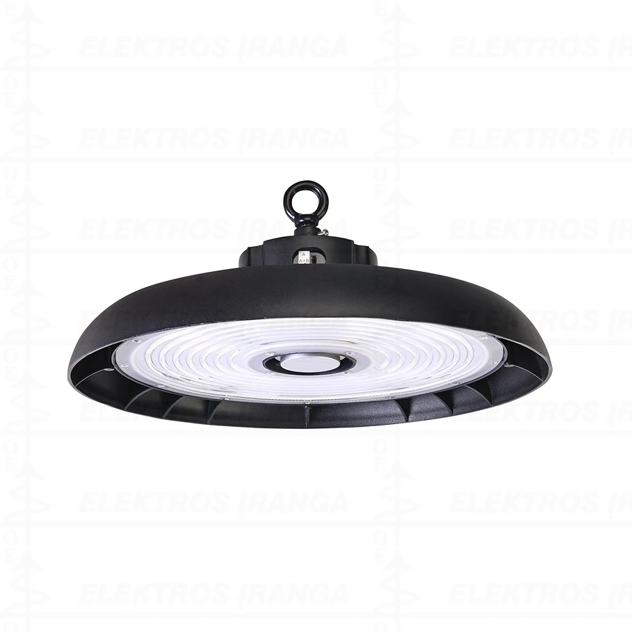 MYRA-200 3CCT 200W 3CCT šviestuvas pakabinamas juodas aliuminis 100-265V LED IP65 D347x156 UFO HIGH BAY