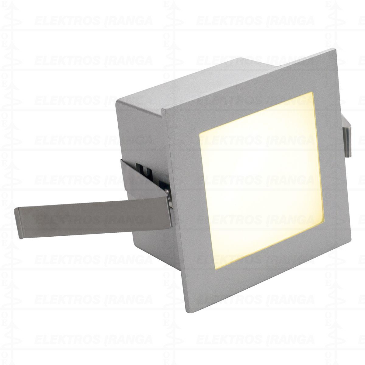 FRAME BASIC LED recessed light , square, silver-grey, warm white LED