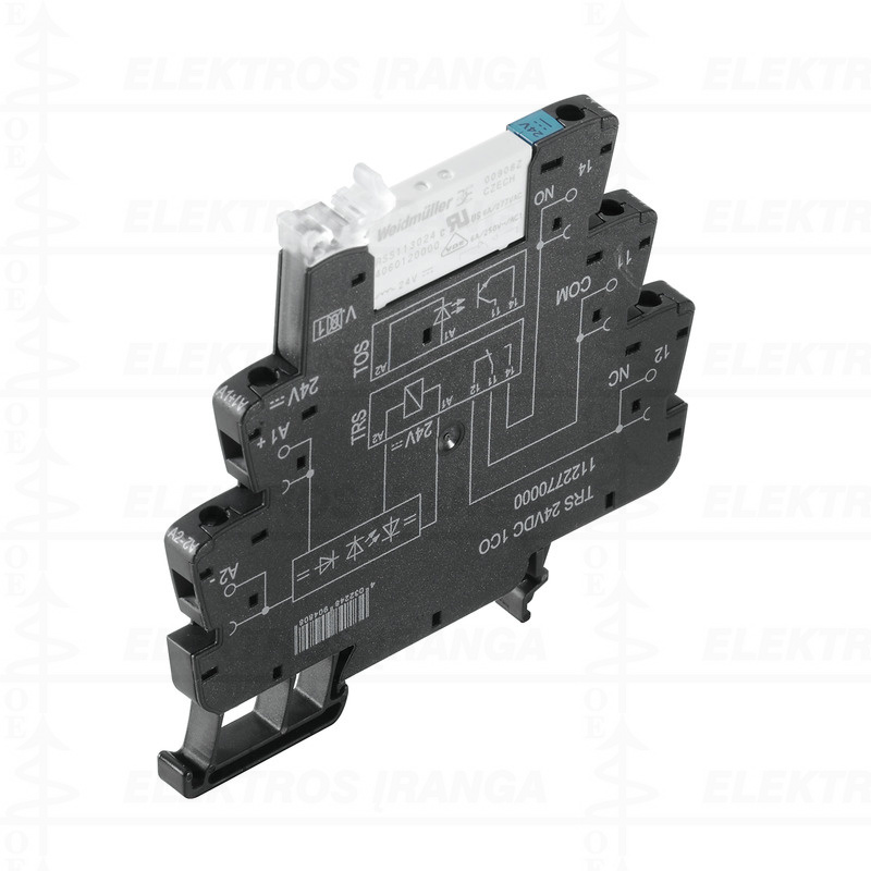 TRS 24VDC 1CO relė su lizdu 6A (6mm pločio) varžtiniai pajungimai