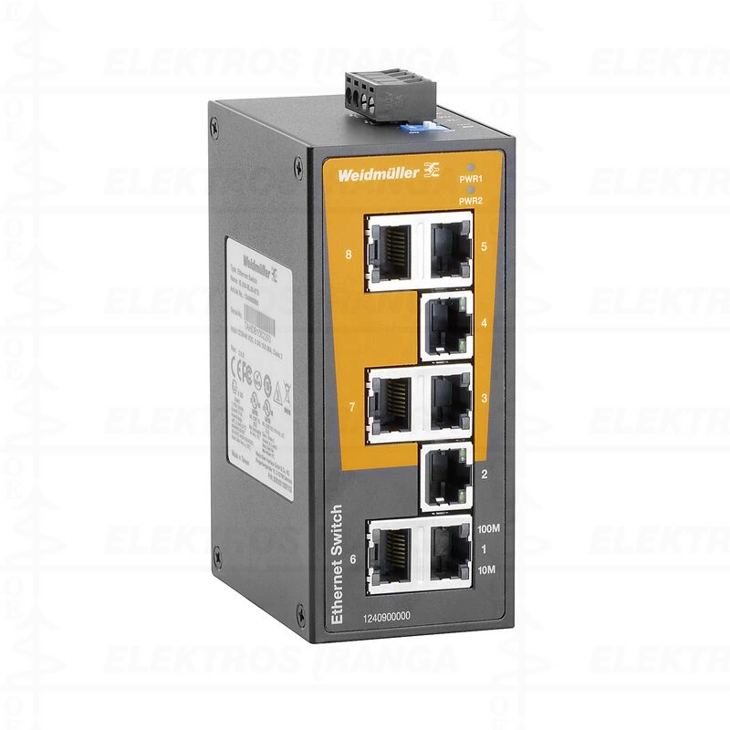IE-SW-BL08-8TX Ethernet komutatorius ,8x RJ45 port,