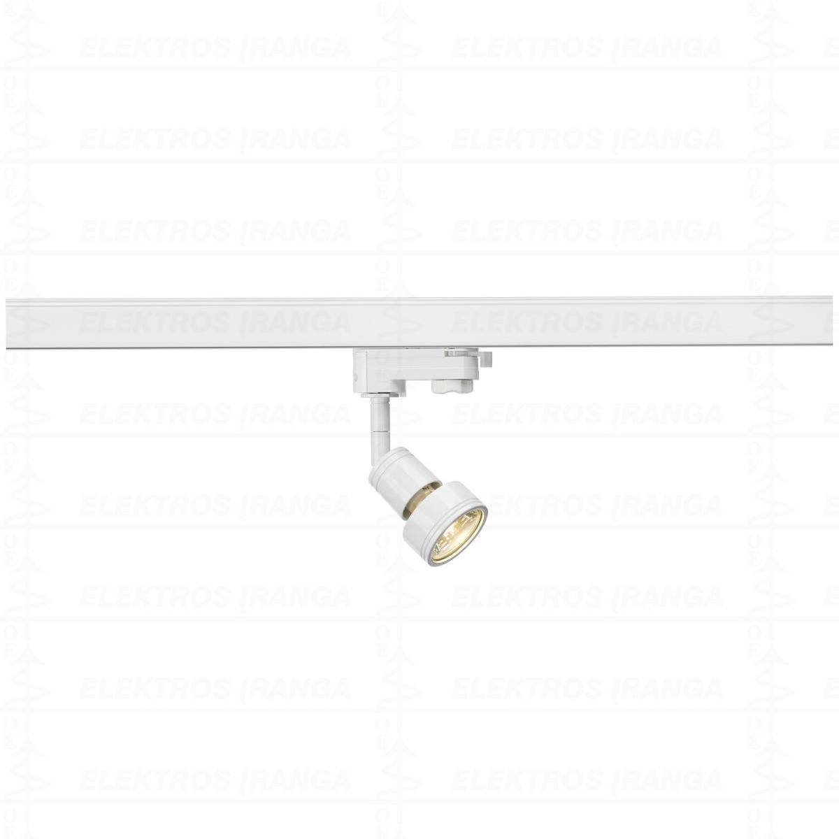 PURI lamp head, white, GU10, max. 50W, incl. 3-circuit adapter