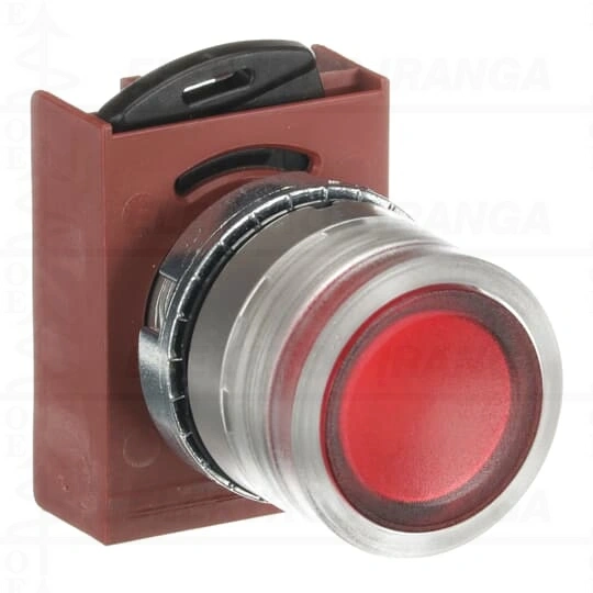 P9MPLRGD metal. mygtukas raudonas, šviesinis.