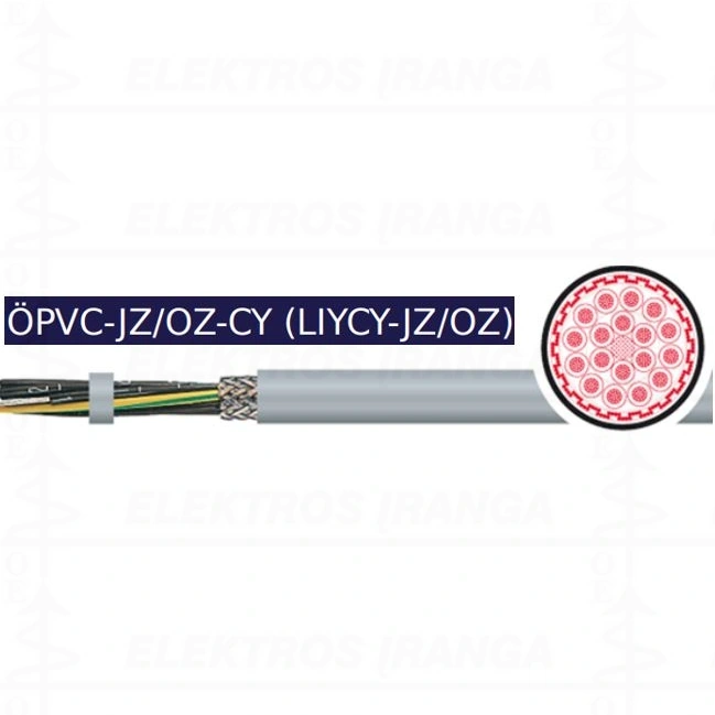Kabelis OPVC-JZ-CY(LIYCY-JZ) 4x4  pilkas, ekranuotas