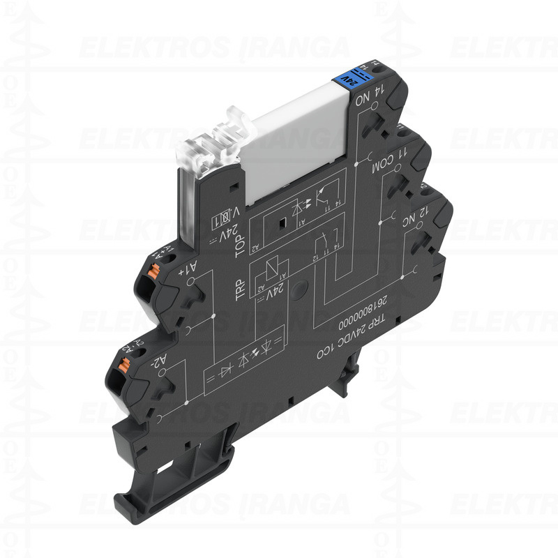 TRP 24VDC 1CO 6A tarpinė relė 6mm pločio, PUSH IN