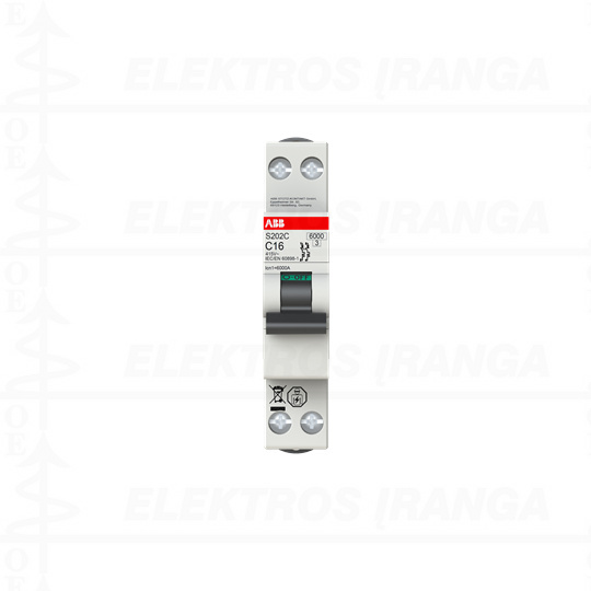 S202C-B6 Miniature circuit breaker - 2P - B - 6 A