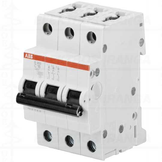 Automatinis jungiklis 3P S203P C20, 25kA, ABB