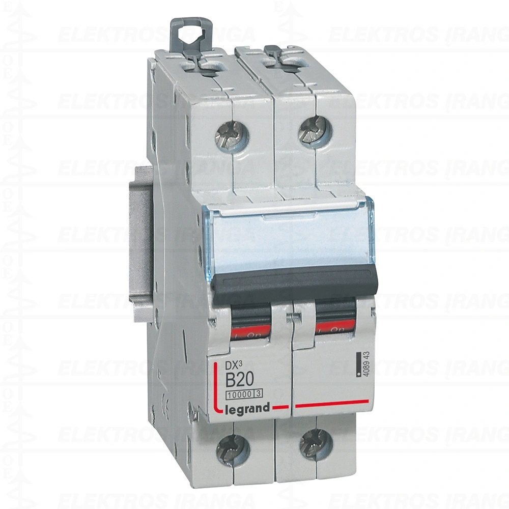 DX3 2P B20 MCB 10kA/16kA automatinis jungiklis