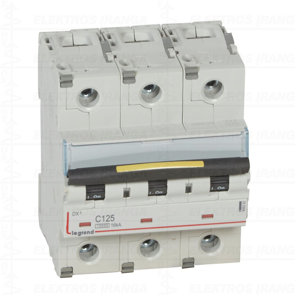 DX3 3P C125 MCB 10kA/16kA automatinis jungiklis