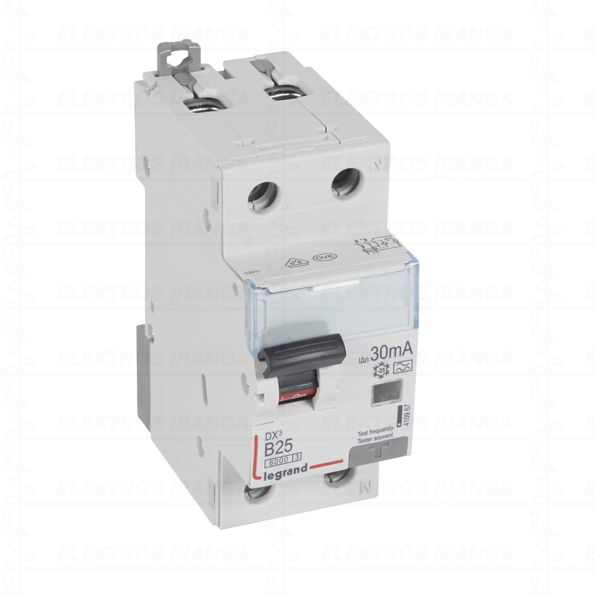 DX3 1P+NR B25 6kA/10kA A 30mA srovės nuotėkio apsauga