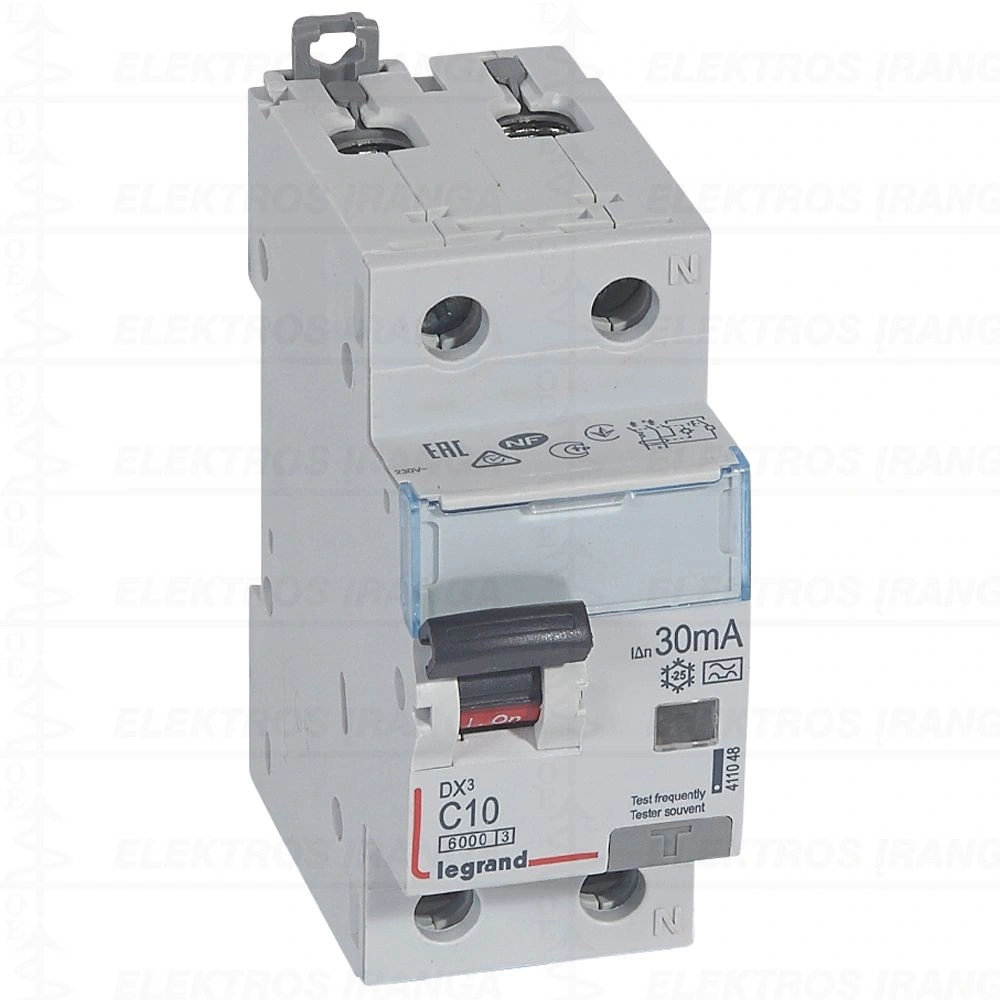 DX3 1P+NR C10 6kA/10kA A 30mA srovės nuotėkio apsauga