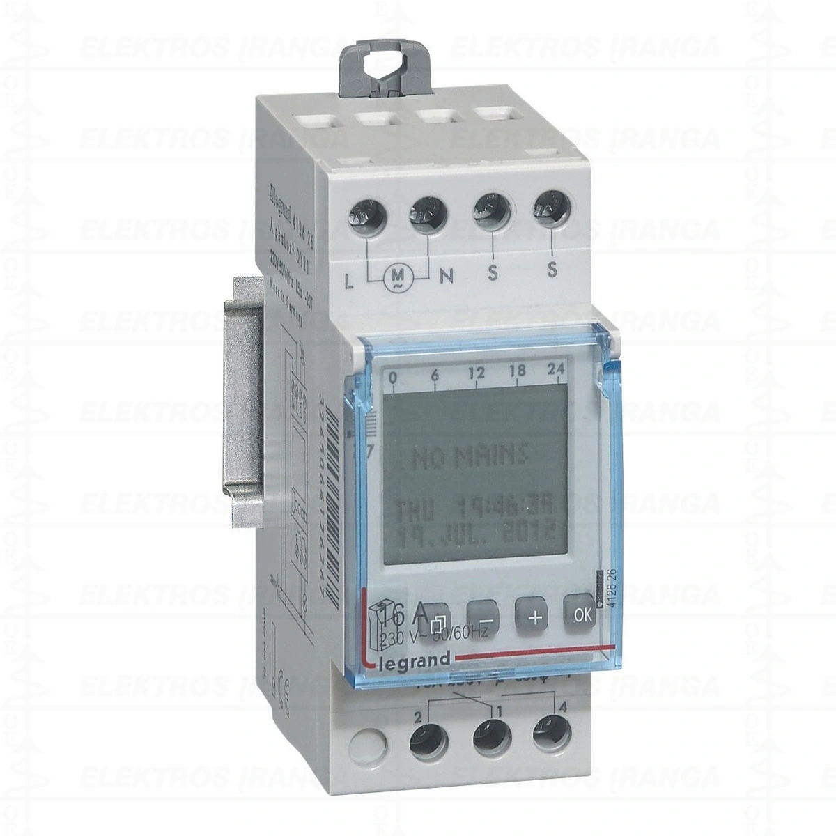 LI SENSI PROG 1 kanalo 2mod. kombinuota foto relė 3...100’000Lux su elektroniniu paros/savaitės laikrodžiu, 56 programos 1s.