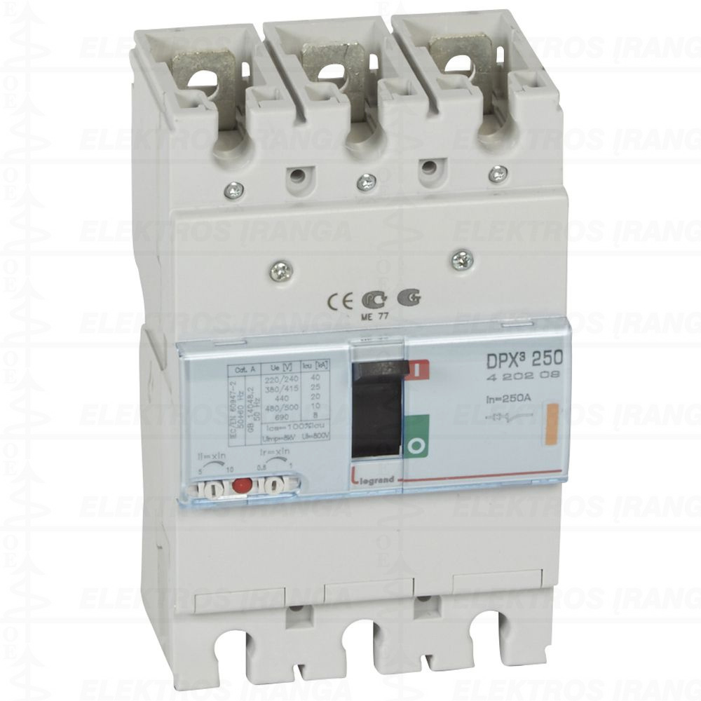 DPX3 250TM 3P 250A 25kA automatinis jungiklis MCCB