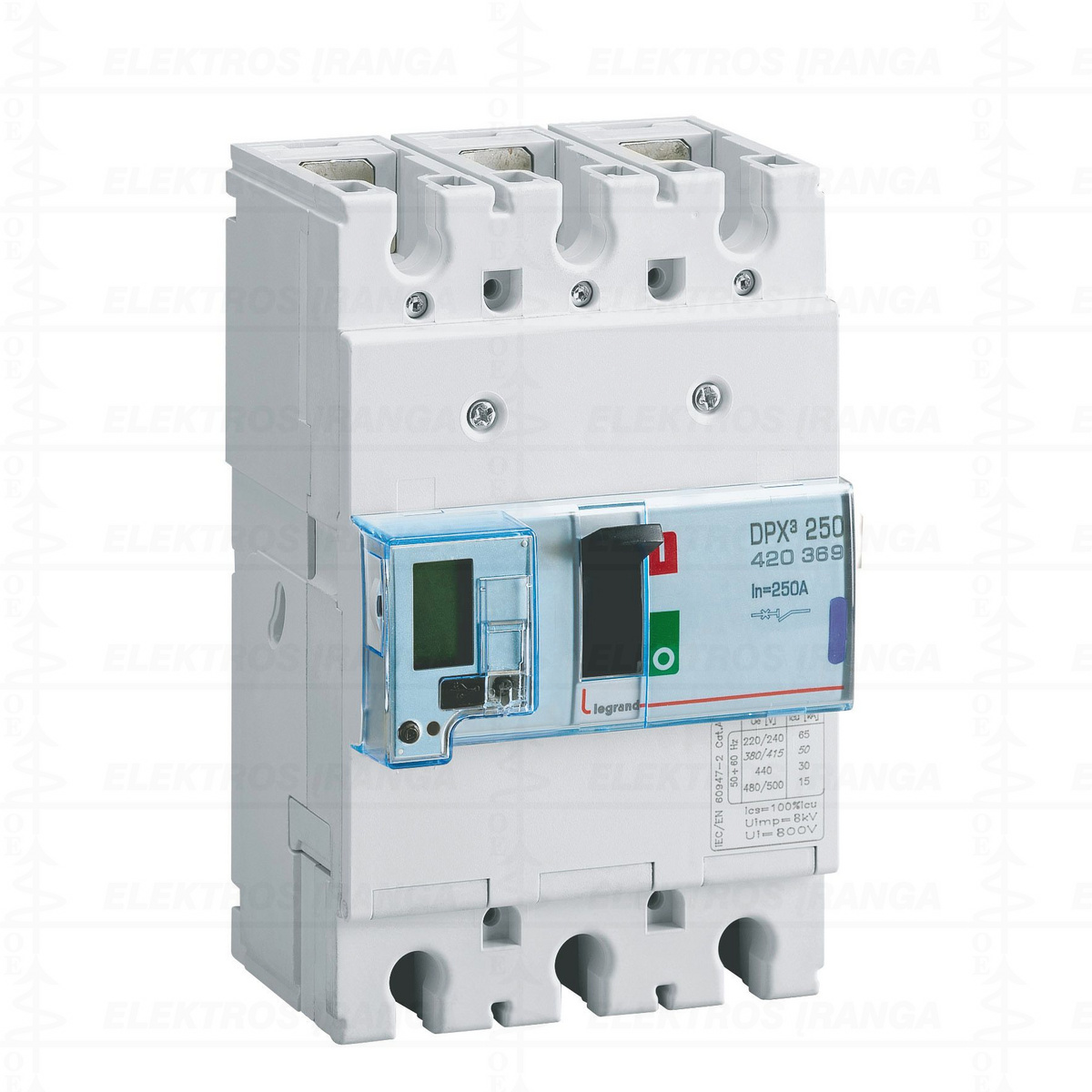 DPX3 250ELE 3P 250A 50kA automatinis jungiklis MCCB