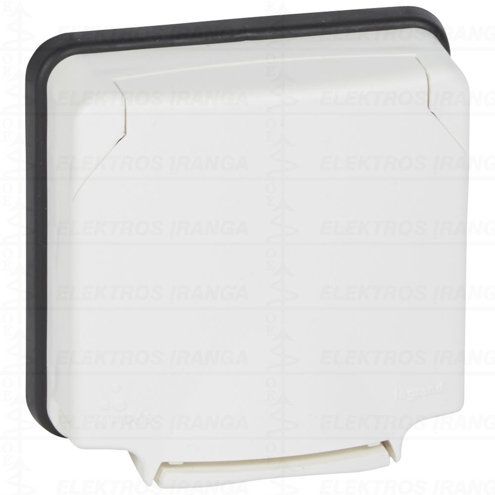 Plexo 66 - 2 mod - opaque lid Adaptor Mosaic- skydinio montavimo adapters IP66 esant prijungtam kištukinam laidui, 90x90 (65x65)