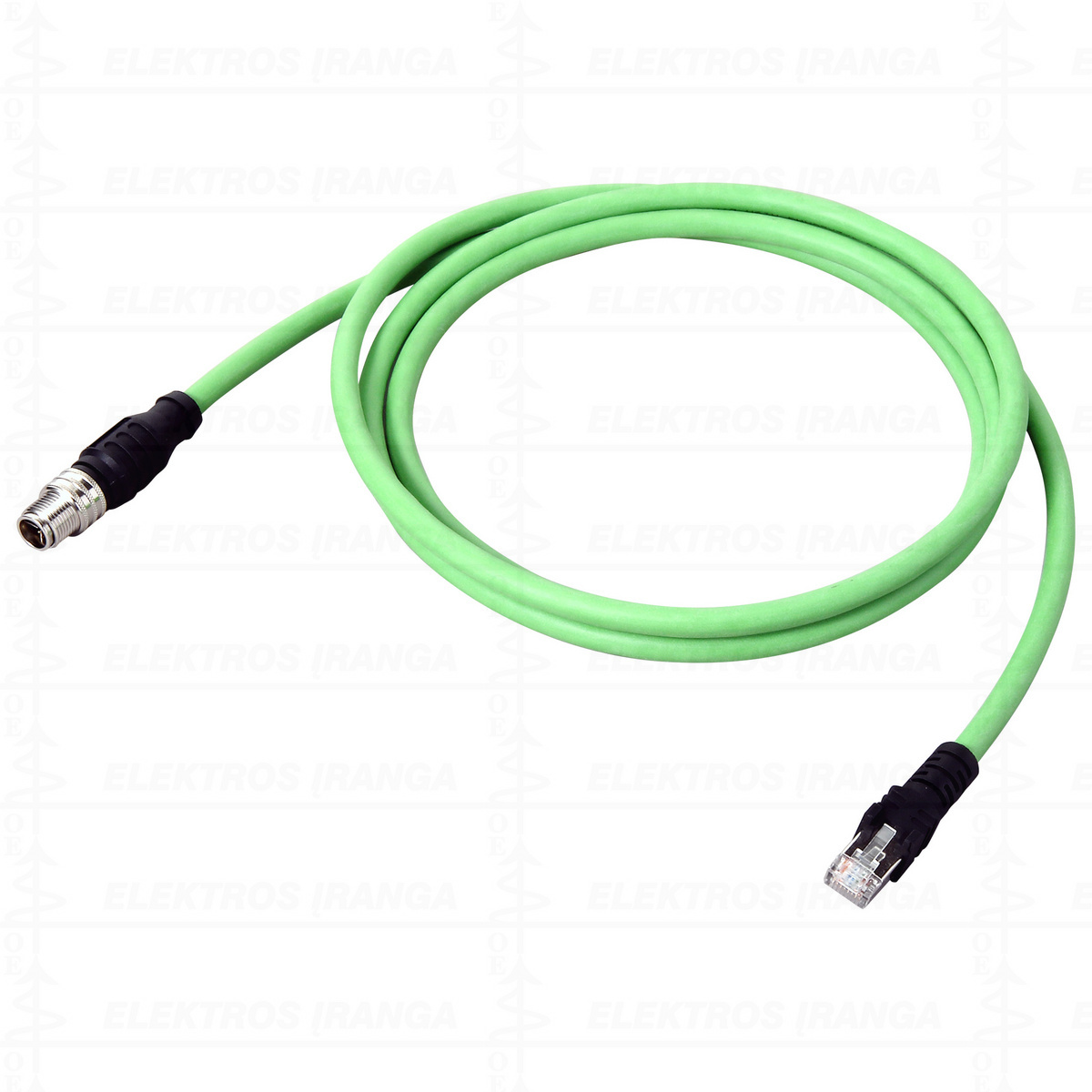 FHV7 kameros Ethernet kabelis, M12 tiesi jungtis, 2m kabelis
