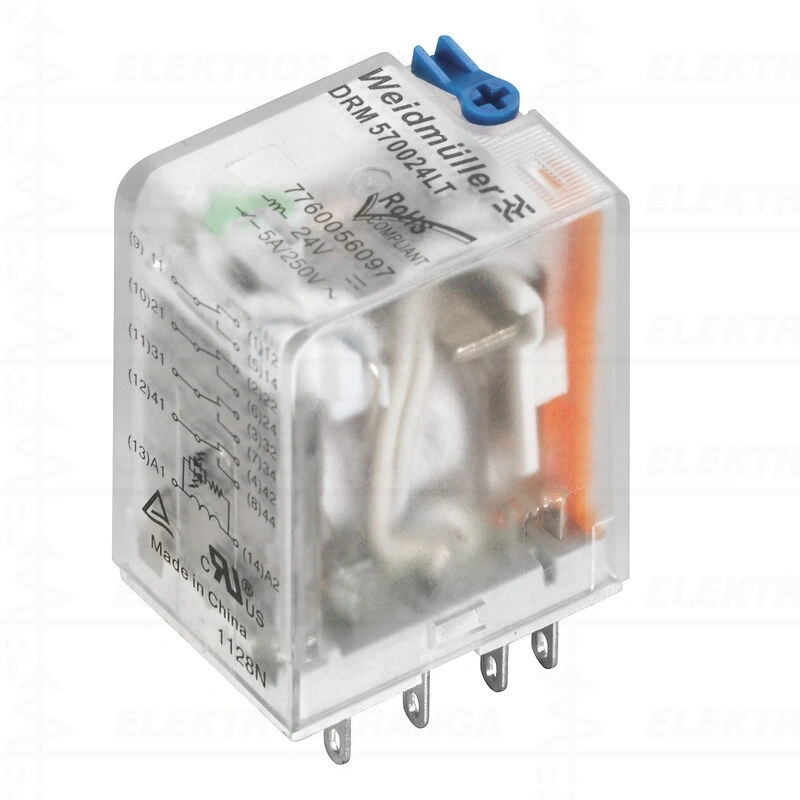DRM270024LT/2CO/24V DC relė su LED+vėliavėlė