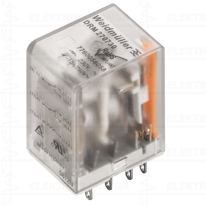 DRM570730 relė 4CO, 5A, 230VAC