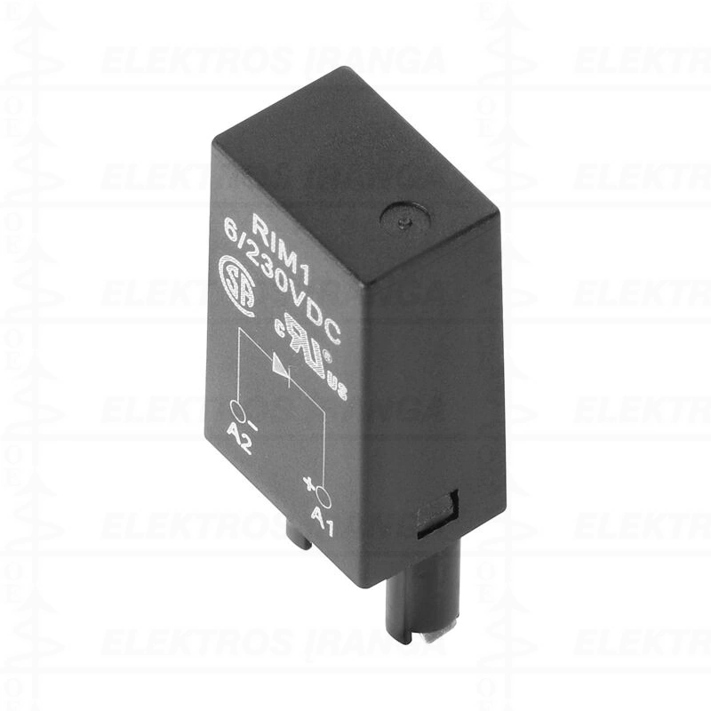 RIM 1 6/230VDC diodo modulis dedamas į relės lizdą