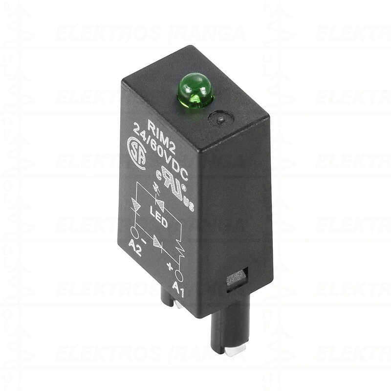 ** RIM 3 110/230VUC žalias LED modulis relės lizdui SDI