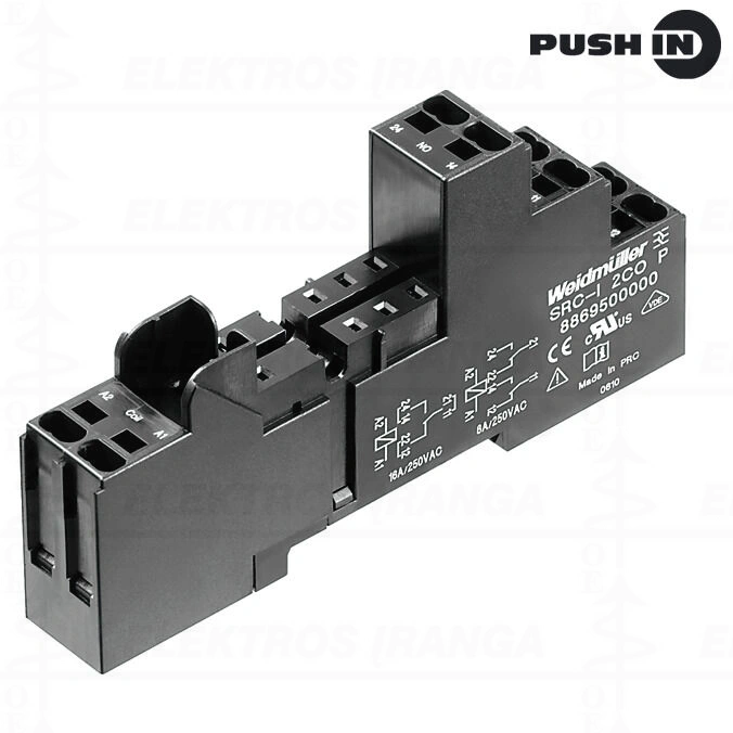 SRC-I 2CO P lizdas RCI relėms, Push In