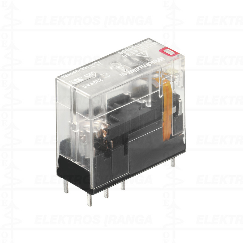 RCI424T30 relė, 2CO, 230 VAC, 8A, LED