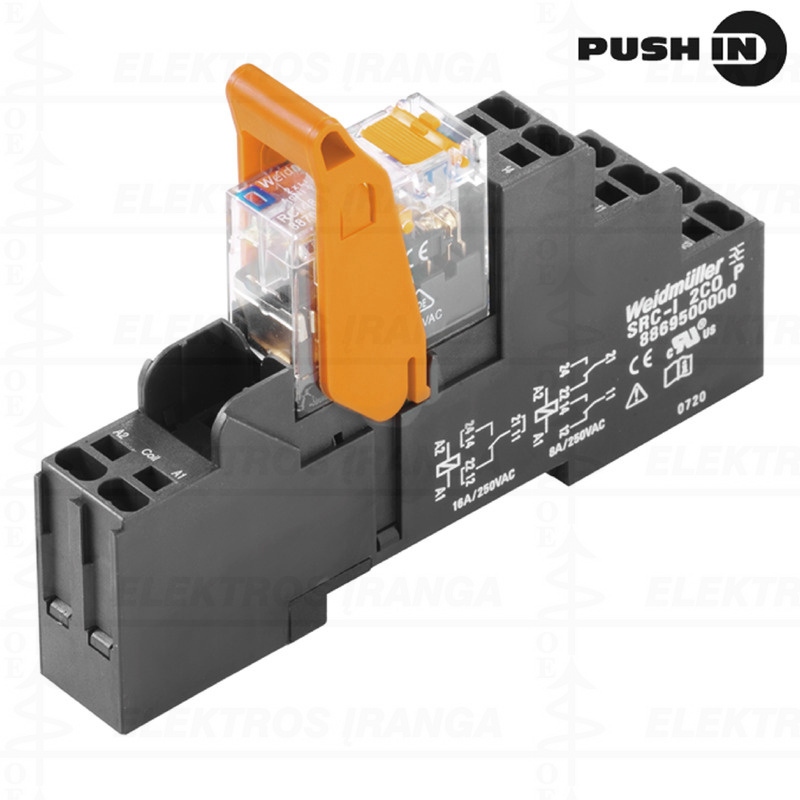 RCIKITP 24VDC 2CO LD/PB relės komplektas