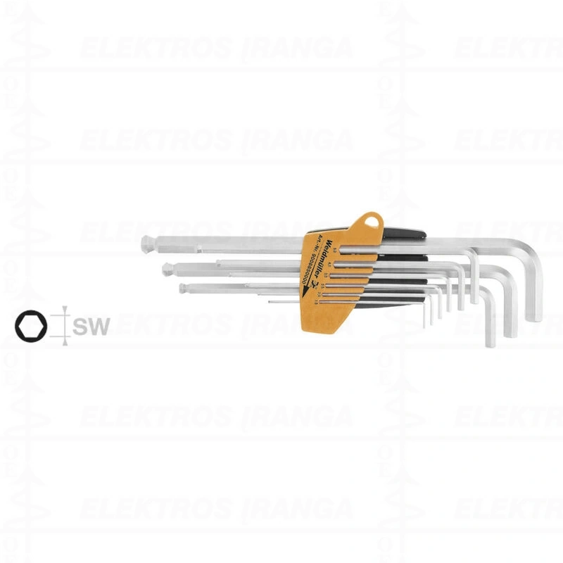 SK WSD-S 1,5-10,0 šešiakampių raktų rinkinys, 1,5-10mm,