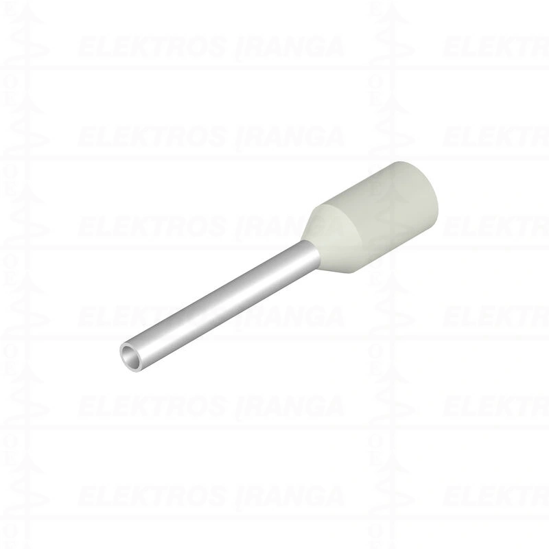 H0,5/16D W antgalis izoliuotas, 0,5mm2 L10, baltas, 500vnt. UL, DIN