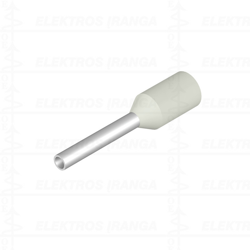 H0,5/14D W SV antgaliai izoliuoti, 0,5mm2 L8, balti, 100 vnt. UL, DIN