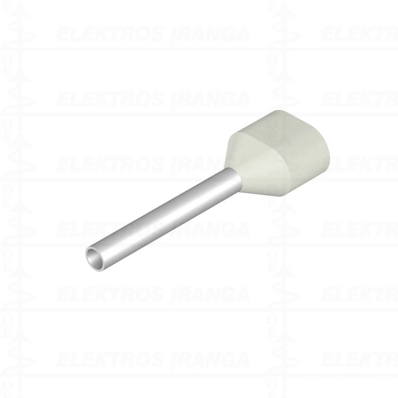 H0,5/18D ZH W antgalis izoliuotas dvigubas baltas 0,5 mm² L12, 500 vnt., DIN