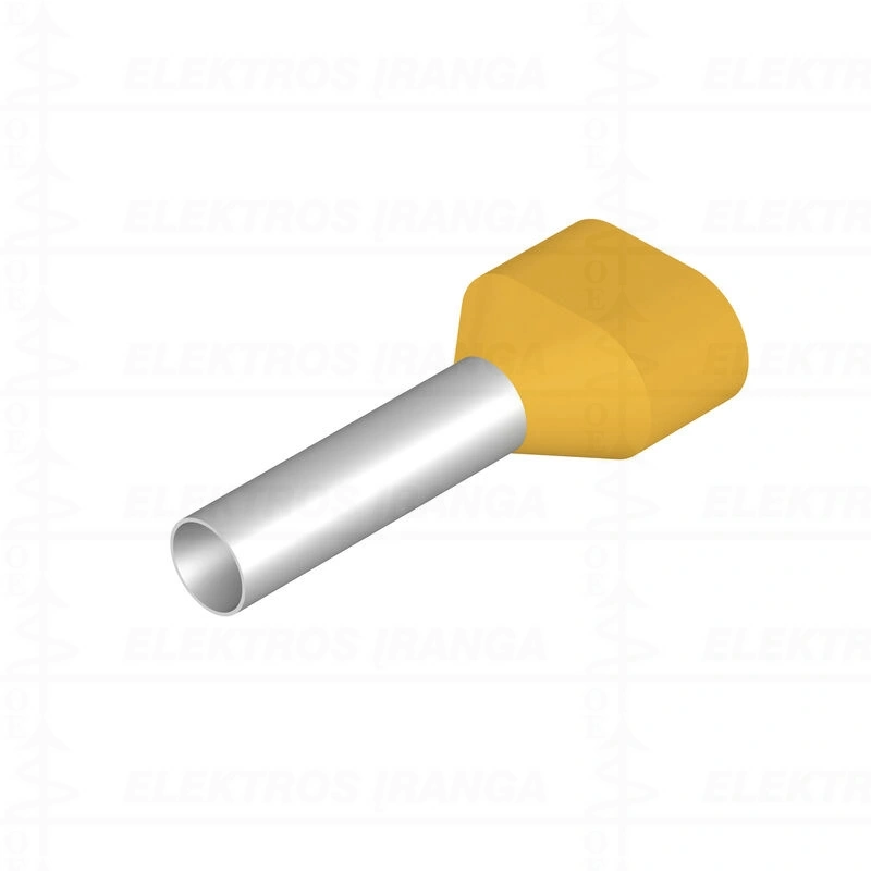 H6,0/29D ZH GE izoliuoti antgaliai 6mm2 L18, dvigubi geltoni, 100 vnt., DIN