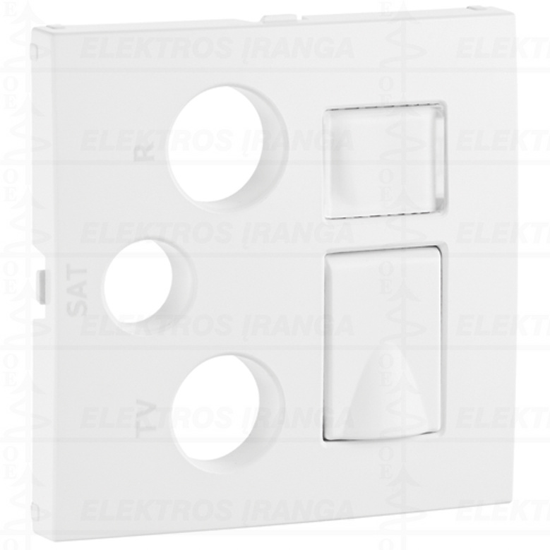 Dangtelis R-TV-SAT-RJ45 lizdui, baltas Efapel LOGUS 90