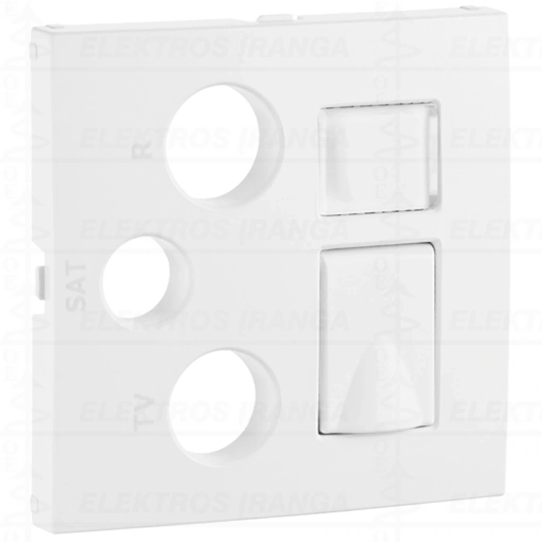 Dangtelis R-TV-SAT-RJ45 lizdui, baltas Efapel LOGUS 90