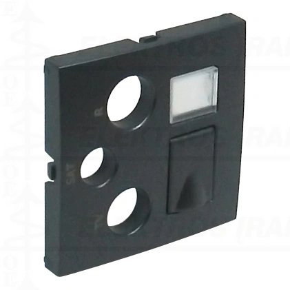 Dangtelis R-TV-SAT-RJ45 lizdui, pilkas Efapel LOGUS 90