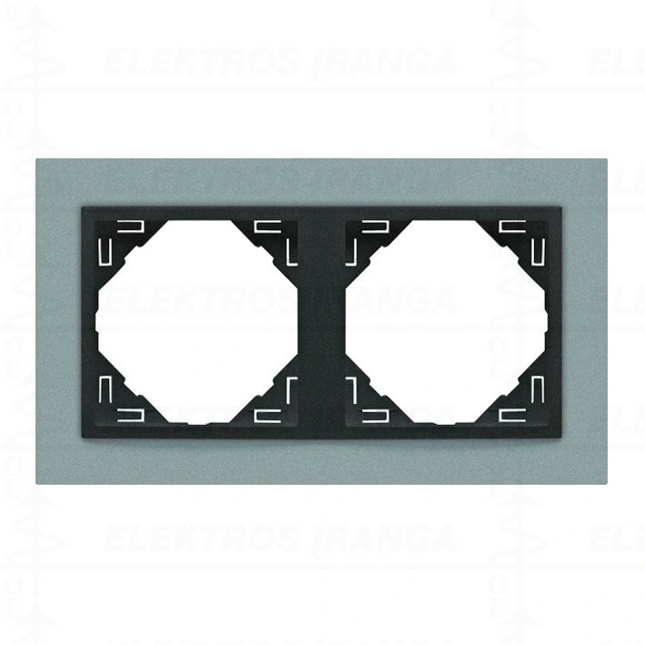 2 vt. aliuminis/pilka sp. rėmelis Efapel LOGUS 90