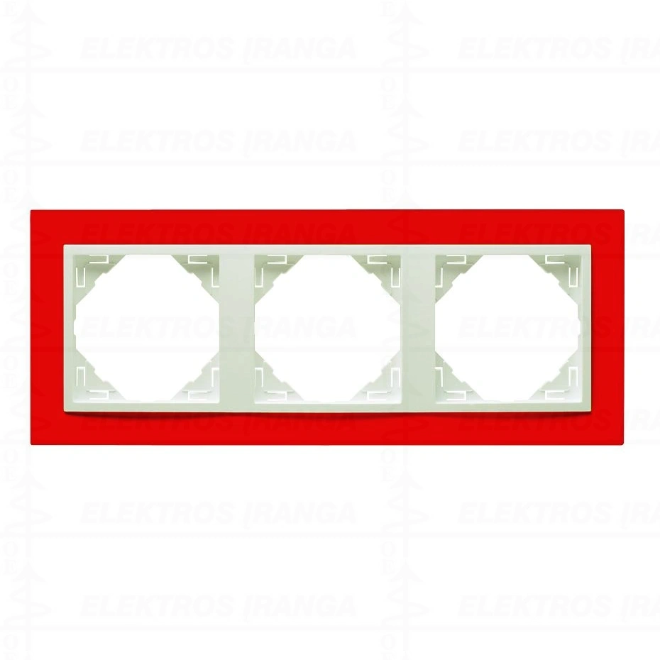 3 vt. rėmelis Raudonas/ICE Efapel Logus 90