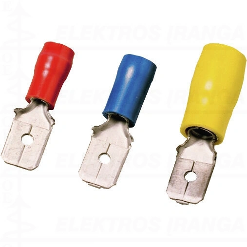 LIF 1,5M638 R 0,5-1,5 mm² antgalis jungtis kištukas 6,3x0,8 raudonas, 100 vnt.