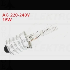 Lempa kaitr. šaldytuvams 15W 240V E14x17 T25A SES 1000val vakuuminė, TU 15P1/CL E14 230-240VGE FRID OEM NT INN