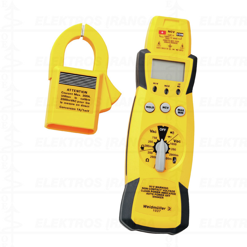 MULTIMETER 1037 srovės replės-multimetras (200A,V,Ohm,mkF, bekontaktė NCV laido paieška)