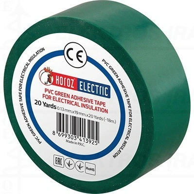Žalia Soft-PVC-Film izoliacija lipni 19mm x 18m elektros instaliacijai