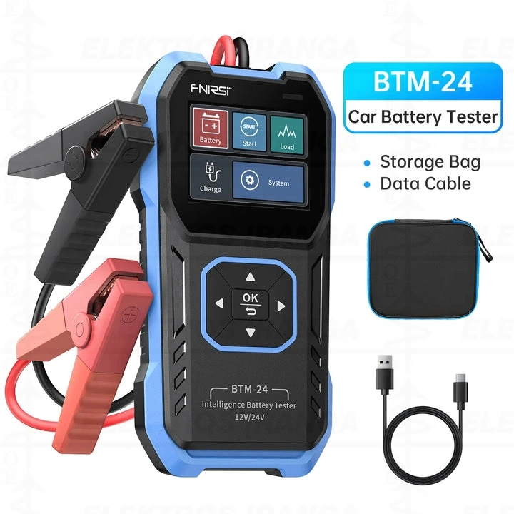 Multifunkcinis automobilių akumuliatorių (AGM, GEL, EFB...) testeris 12V/24V 2000A CCA/IEC/EN/DIN/JIS/GB, vidinės varžos matavimas
