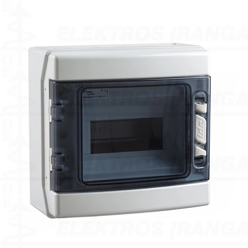 8 mod. ABS IP65 viršt. ECOLOGY CDN8PT/RR, skaidrus, N/Ž