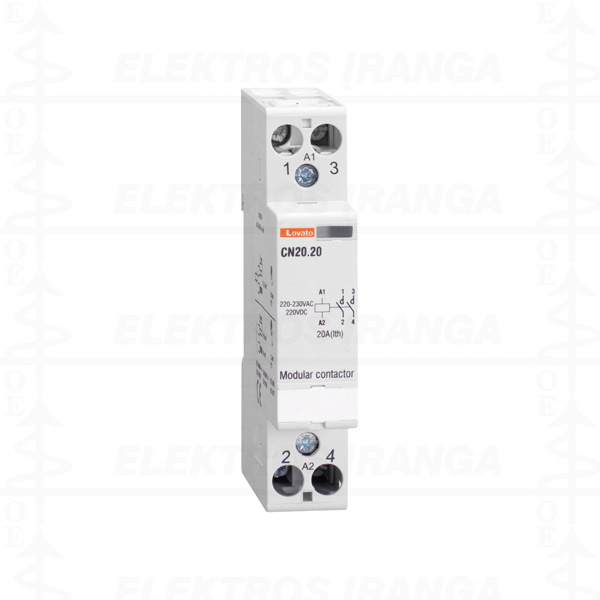Mod. kontaktor. 1P/2P,1NO+1NC 20A AC1 230VAC