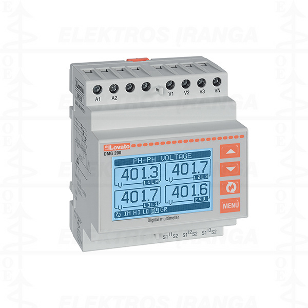 Modul. GRAFINIS 128x80 LCD tinklo parametrų indikatorius-multimetras-skaitiklis V,A,P,kWh,min, max...100-240VAC RS485