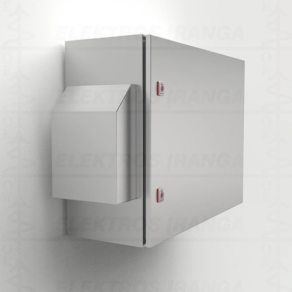 Ventiliatoriaus apsauga nuo lietaus 375x275x100 AISI 304