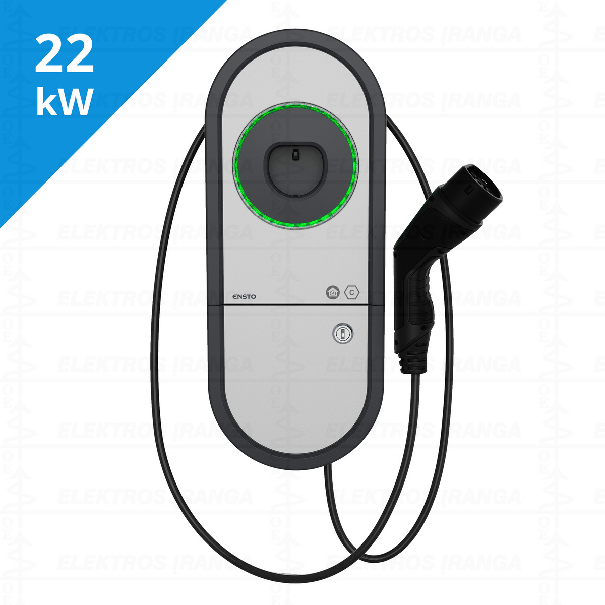Elektromobilio įkrovimo stotelė EVH 3x32A T2C RCBO DLM