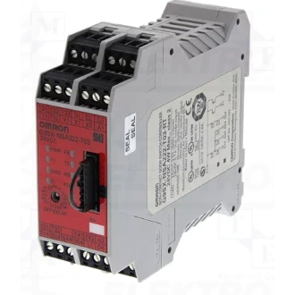 G9SX-NSA222-T03-RT DC24 Saugos valdiklis D40A durų jungikliams, 2+2 išėjimai, laikmatis ( off-delay) OMRON