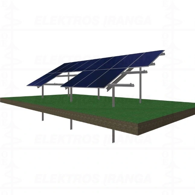 Lauko konstrukcija saulės moduliams, 5 KW, 12 moduliams (425W), 30 laipsniu, metalas "magnelis" PUK